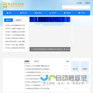 黄金投资分析师