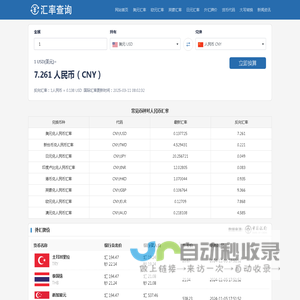 实时汇率_人民币汇率_在线免费汇率换算器_汇率查询